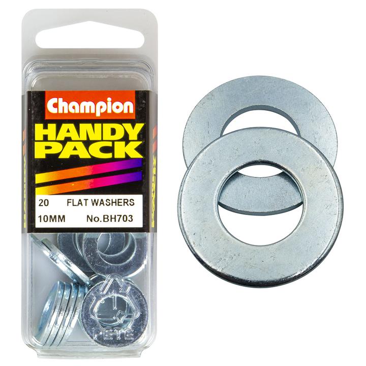 Champion Flat Steel Washer M10 x 21 x 1.6mm 20Pk BH703