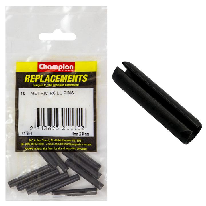 Champion Roll Pin 6.0mm x 40mm 10Pk C1725-3