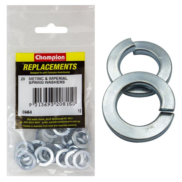 Champion Flat Steel Washer 1/2″ 20Pk C648-6