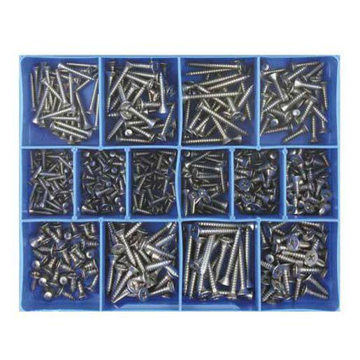 Champion Screw Self Tapp Countersunk X'Recess Phillips Assortment Pack Metric 15 Sizes 415Pk CA1820