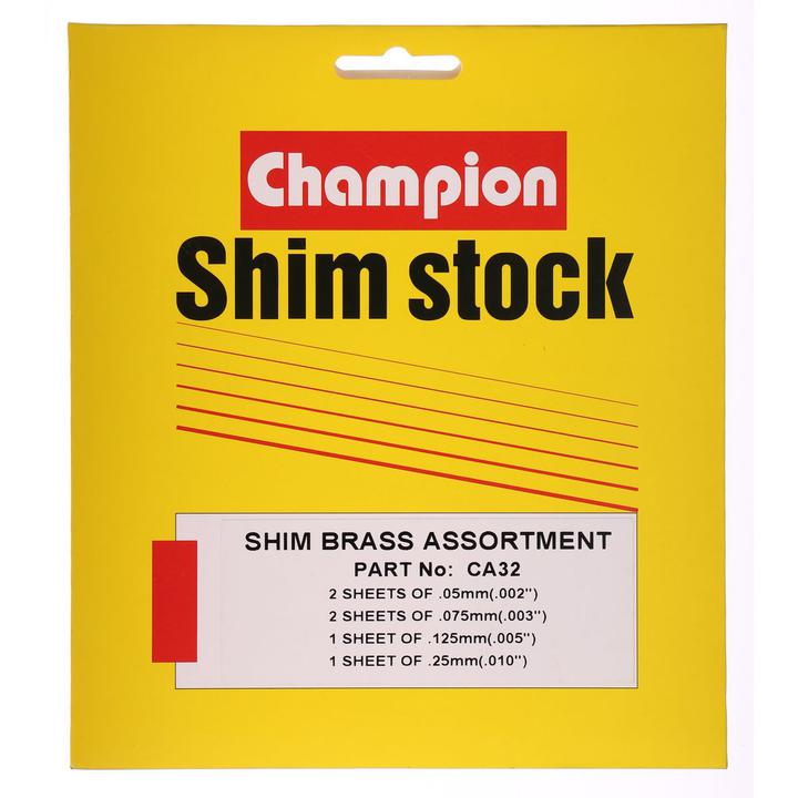Champion Brass Shim Assortment Pack 4 Sizes 6Pk CA32