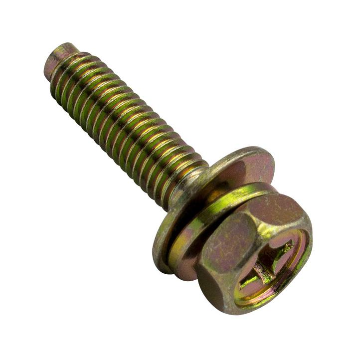 Champion Hex Screw Set Sems-Hex-Ind Flat/Spring Washer Pilot M6 x 25mm 50Pk CBP185