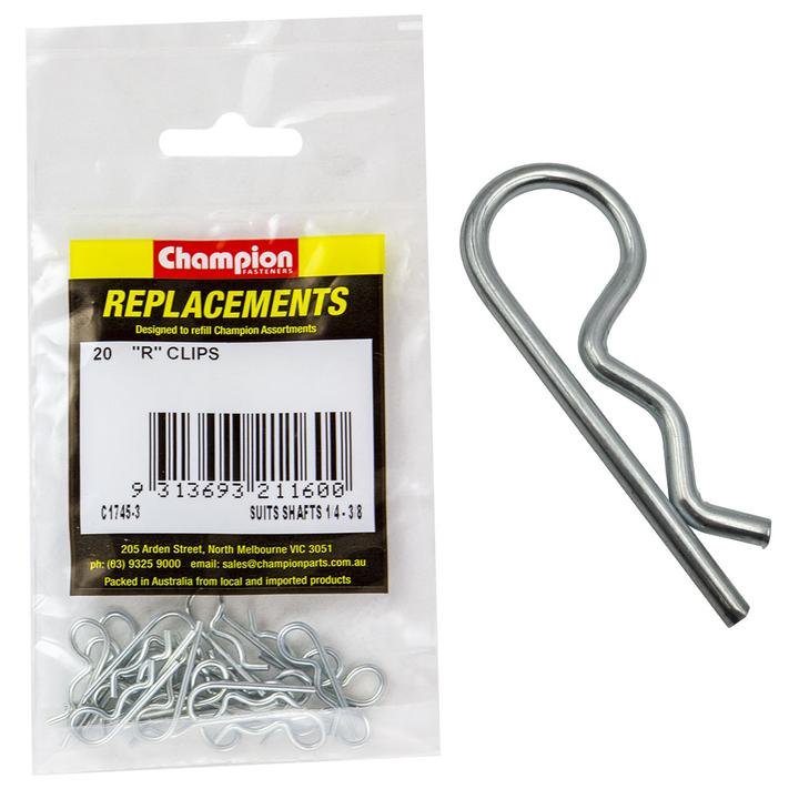 Champion Fasteners 1/4" -3/8" Shaft R Clips C1745-3