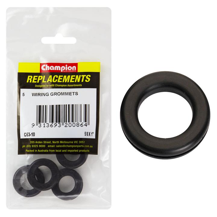 Champion Fasteners Nitrile Rubber M16 X 25 X 28mm Grommets C63-10