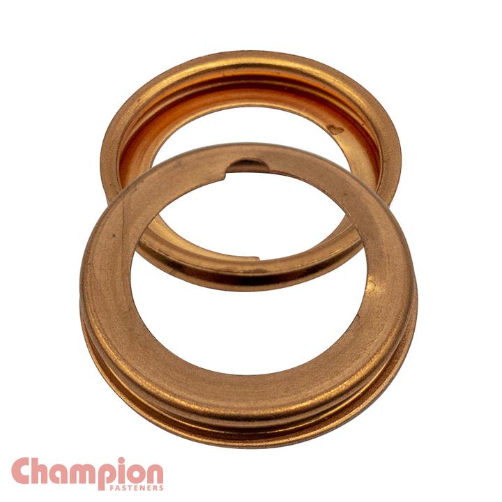 Champion Fasteners Crush Sealing Copper M12 X 18mm Washer CWC1218