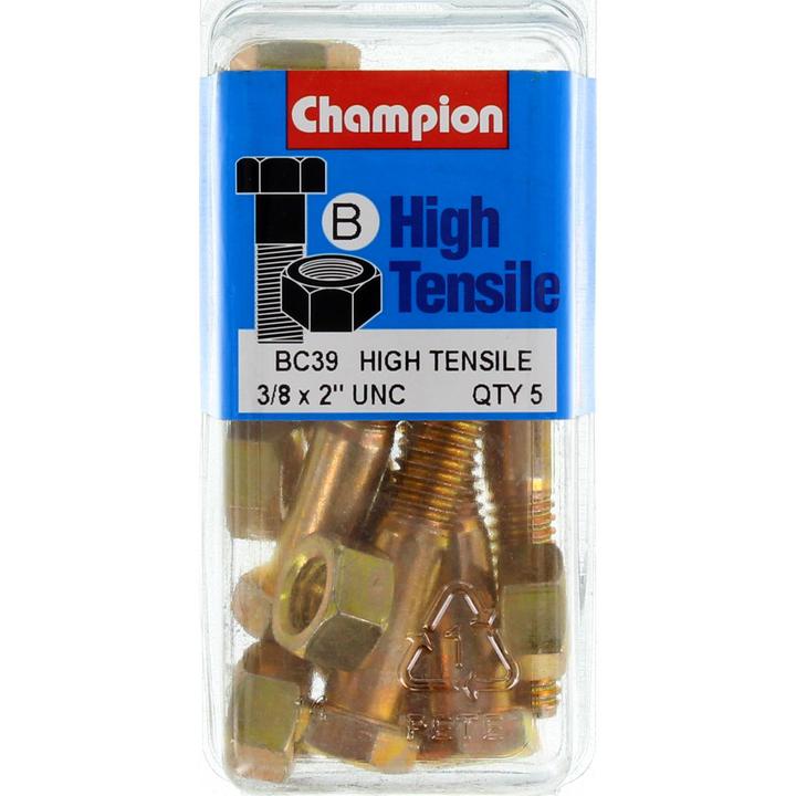Champion Bolt & Nut Pack UNC 2 x 3/8 BC39