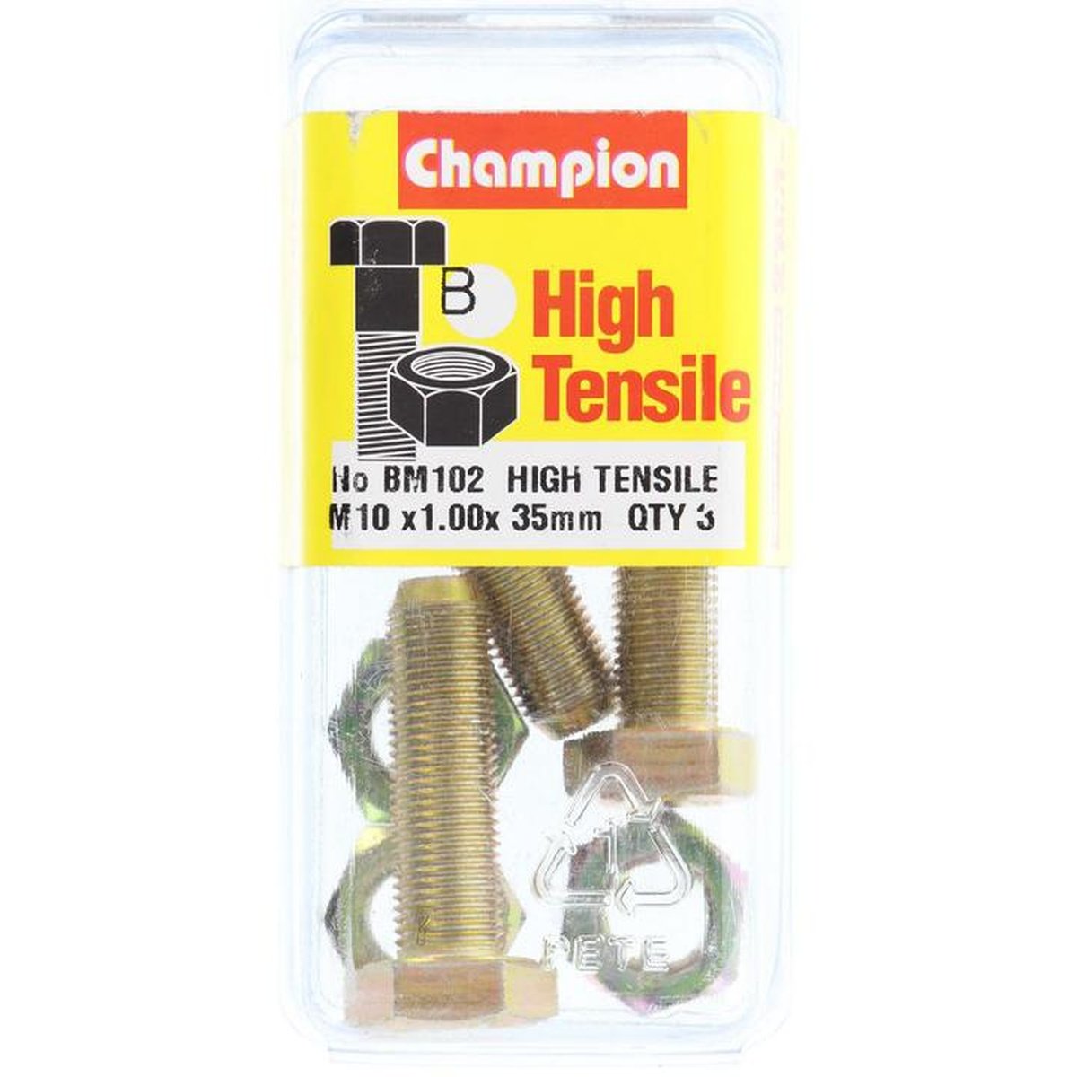 Champion Bolt & Nut Pack Metric M10x1.0 x 35mm BM102