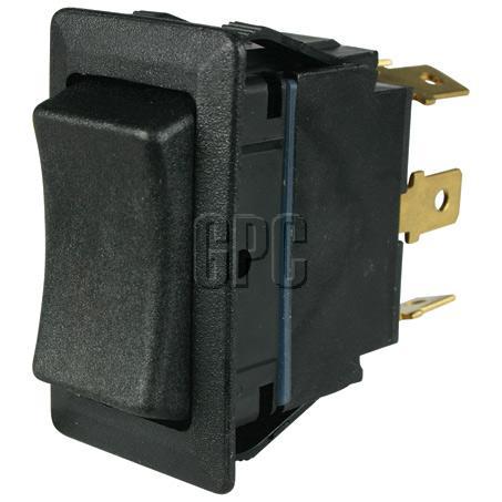Cole Hersee Rocker Switch MOM On/Off/MOM On DPDT Rated 25A 12V (Pack of 1) 58027-11BL