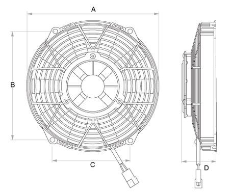 Comex Europe 10" Electric Fan 12V Puller EFX4502