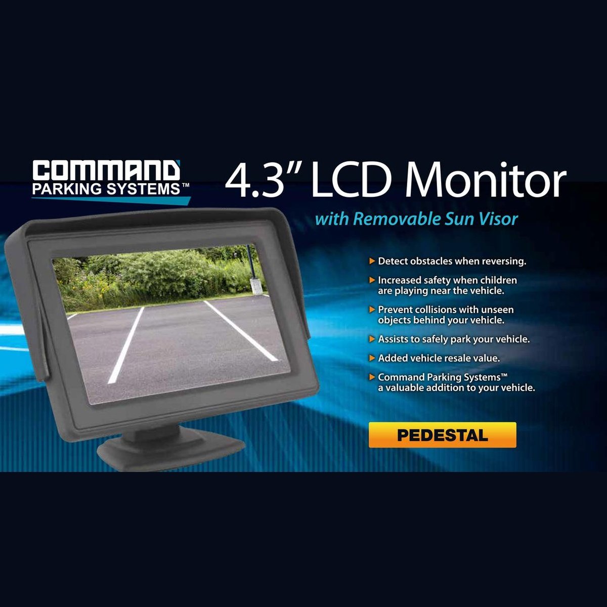 Rear View Reverse 4.3" Monitor Pedestal Mount - 91CMDS43S