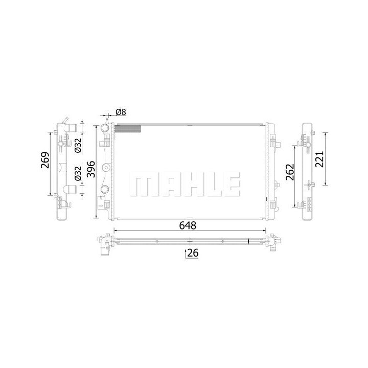 Mahle Radiator OE Quality CR 2425 000S