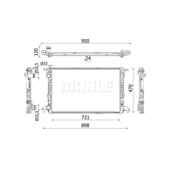 Mahle Radiator OE Quality CR 2179 000S