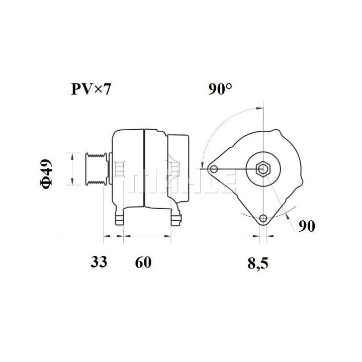 Mahle Alternator 12V 150A MG1074