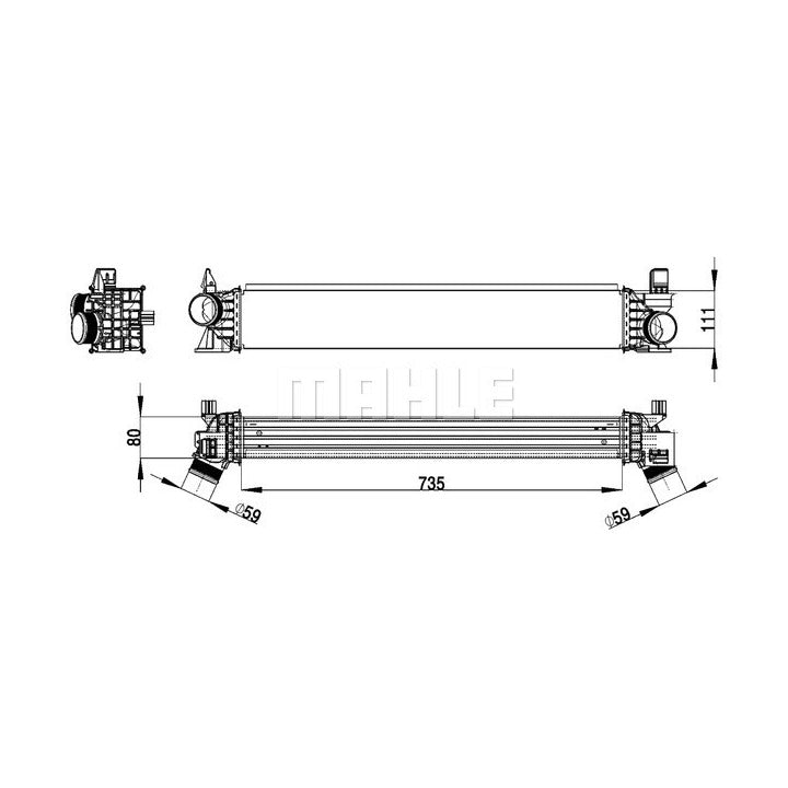 Mahle Intercooler OE Quality CI 148 000P