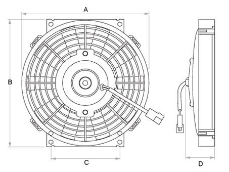 Cooltemp 10" Electric Fan 12V Pusher (Reversible) FA0002