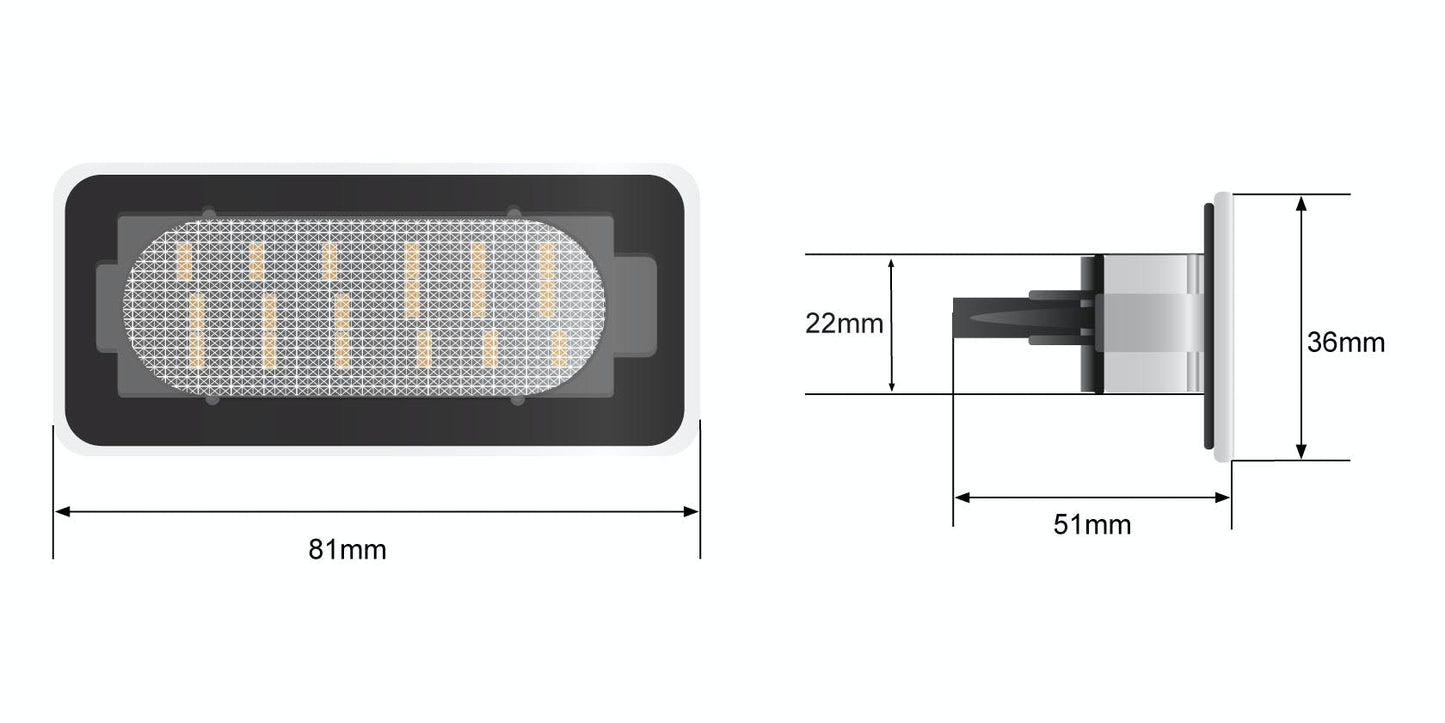 STEDI License Plate Light Toyota Corolla LEDCONVCOROLCNS