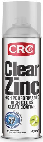 CRC Clear Zinc High Performance High Gloss Clear Coating Aerosol Spray 400ml