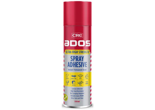 CRC ADOS Ultra High Strength Aerosol Spray Adhesive 550ml 8180