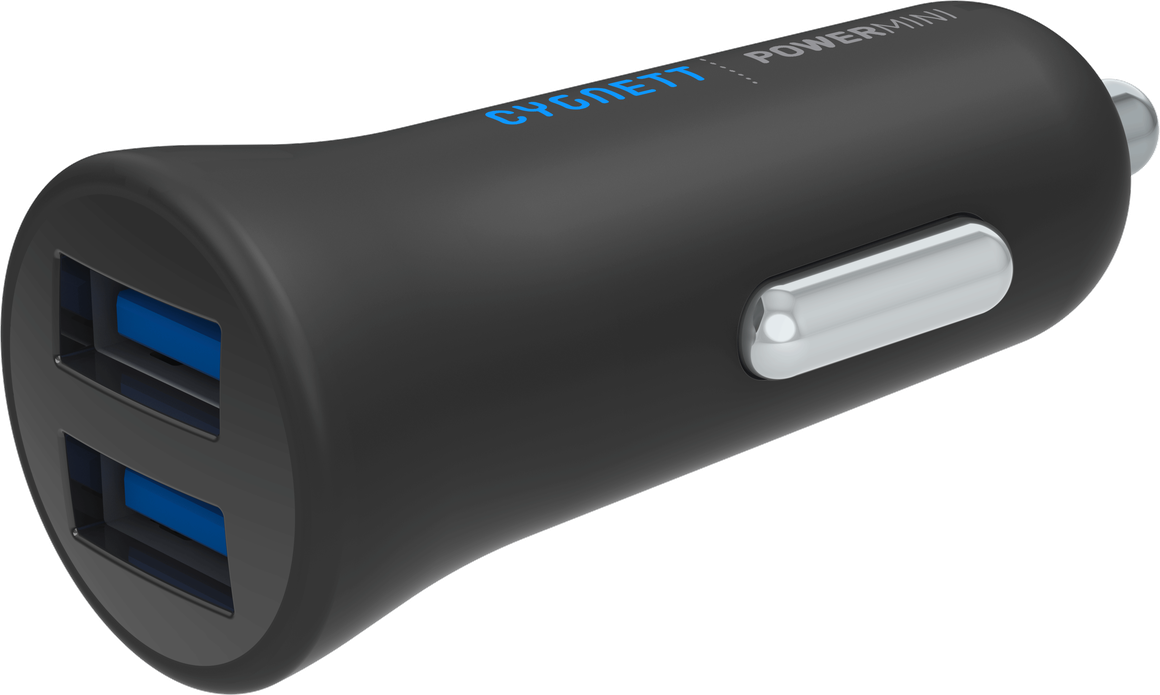 Cygnett PowerMini 2.4 Dual USB Car Charger Black