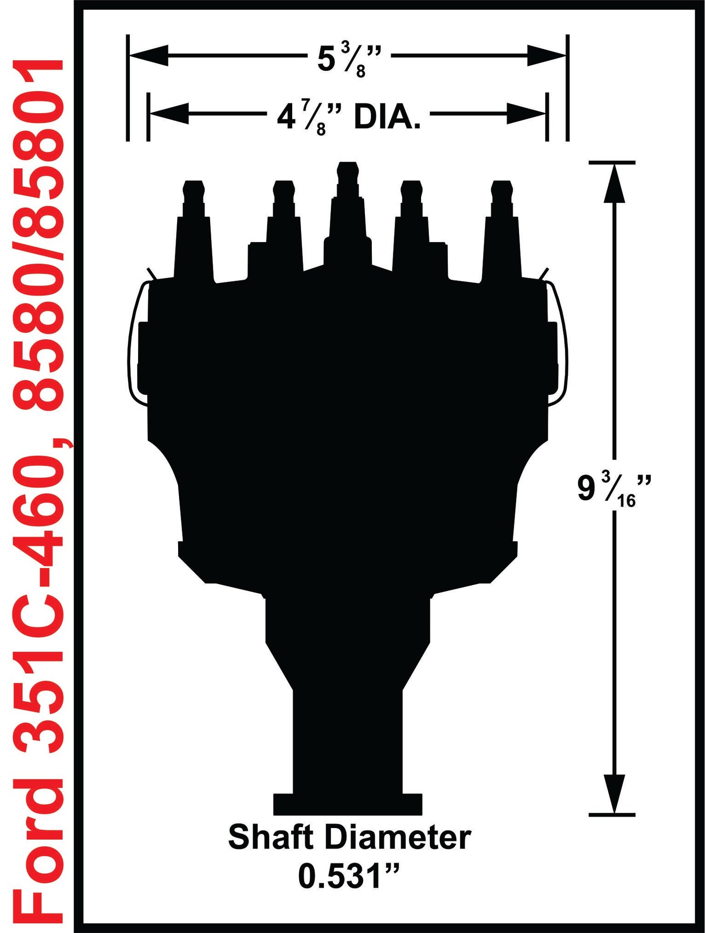 MSD Distributor suits V8 Ford 351C 460 MSD 8580