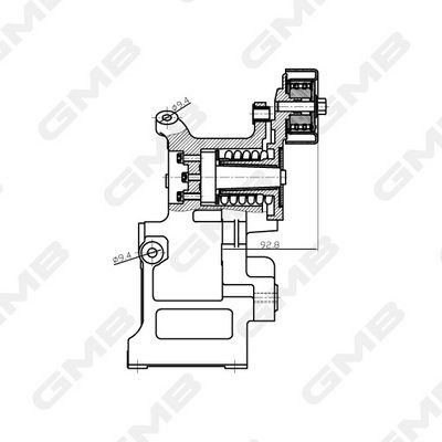 GMB Belt Tensioner V-Ribbed Belt GAT32430