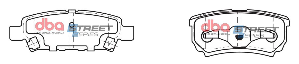DBA Street Series Brake Pad Set Rear DB1686SS