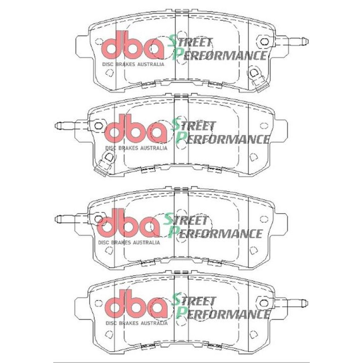 DBA Street Performance Brake Pad Set Rear DB2244SP