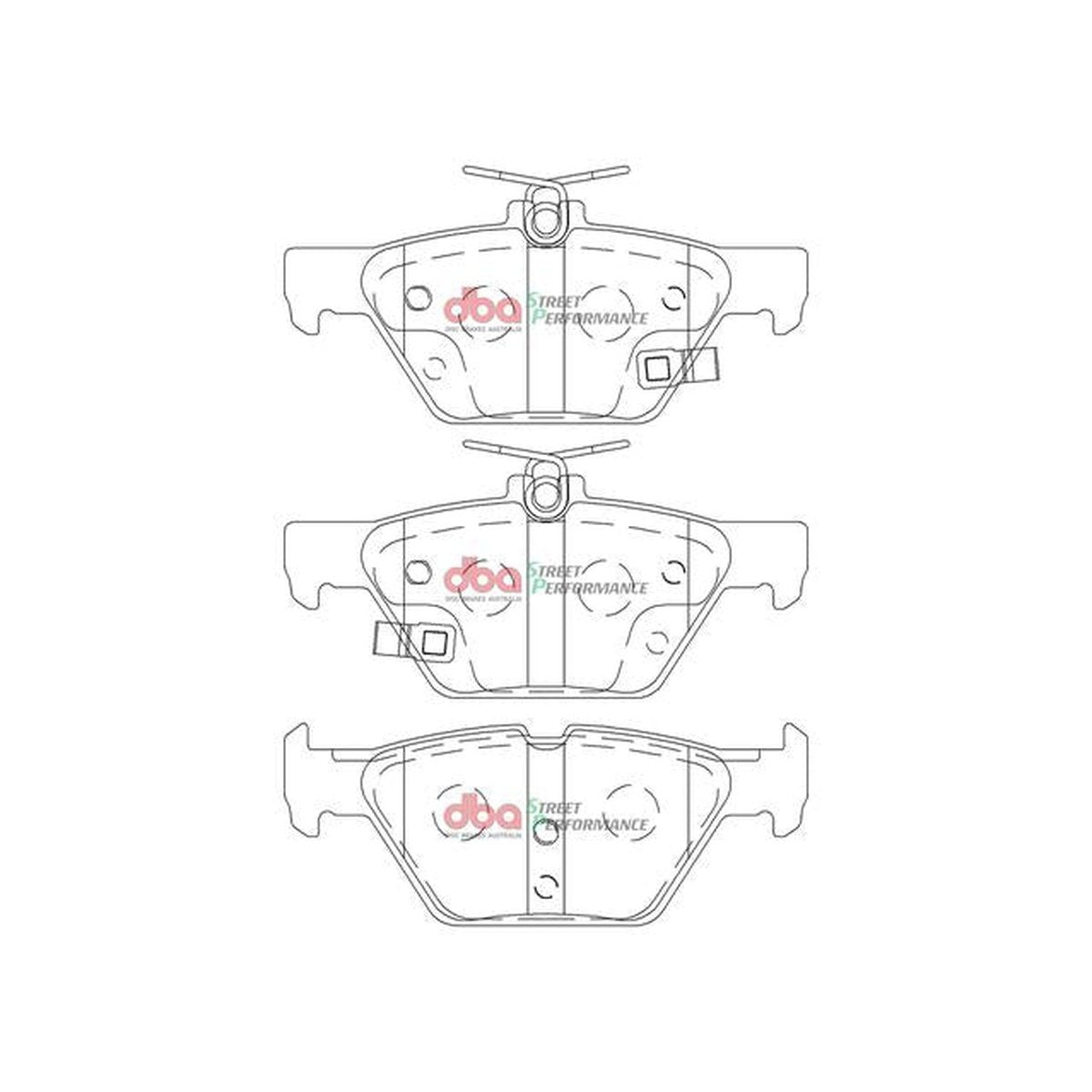 DBA Street Performance Brake Pad Set Rear DB2398SP