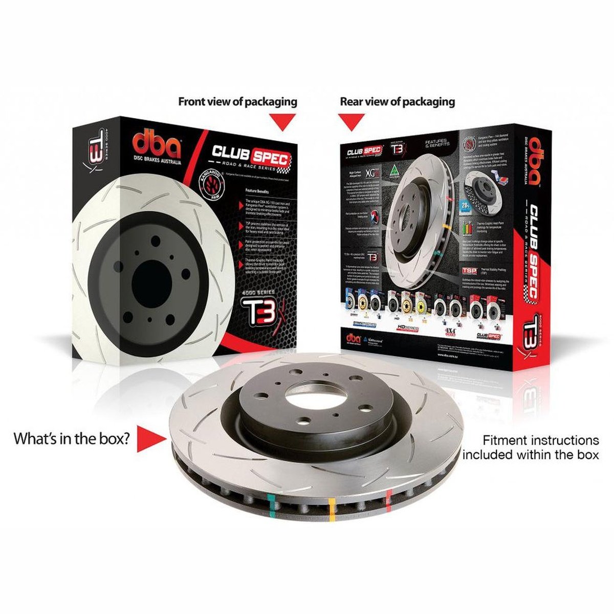 DBA T3 4000 Performance Slotted Brake Rotor 265mm Rear LH DBA42119SL