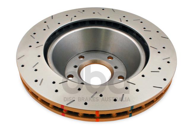 DBA HD 4000 Drilled Slotted Brake Rotor Pair 330mm Front DBA4048XS