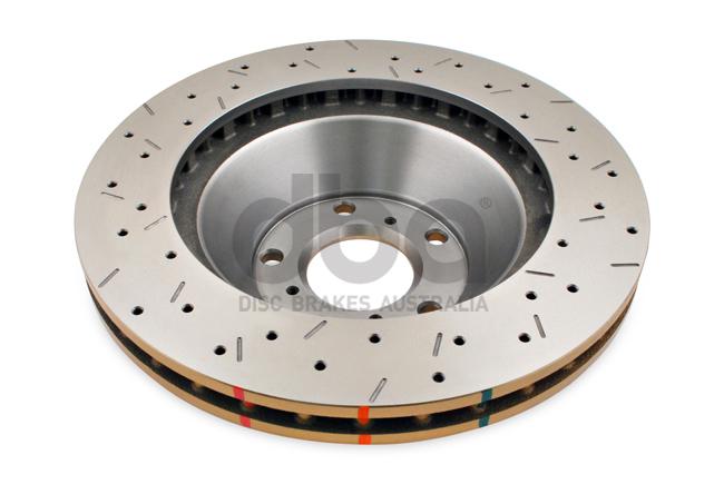DBA HD 4000 Drilled Slotted Brake Rotor Pair 343mm Front DBA4055XS