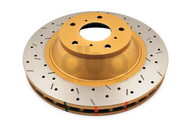 DBA HD 4000 Drilled Slotted Brake Rotor Single 343mm Front DBA4055XS