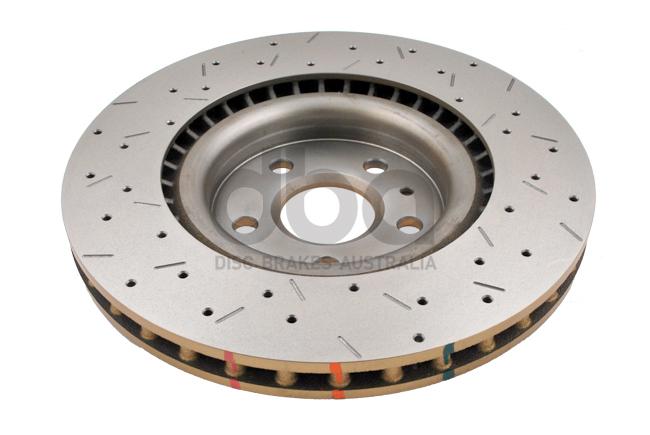 DBA HD 4000 Drilled Slotted Brake Rotor Pair 355mm Front DBA42604XS