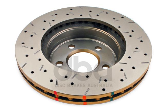 DBA HD 4000 Drilled Slotted Brake Rotor Pair 298mm Front DBA4504XS