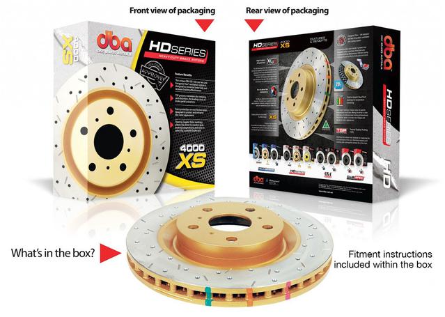 DBA HD 4000 Drilled Slotted Brake Rotor Single 324mm Front DBA4600XS
