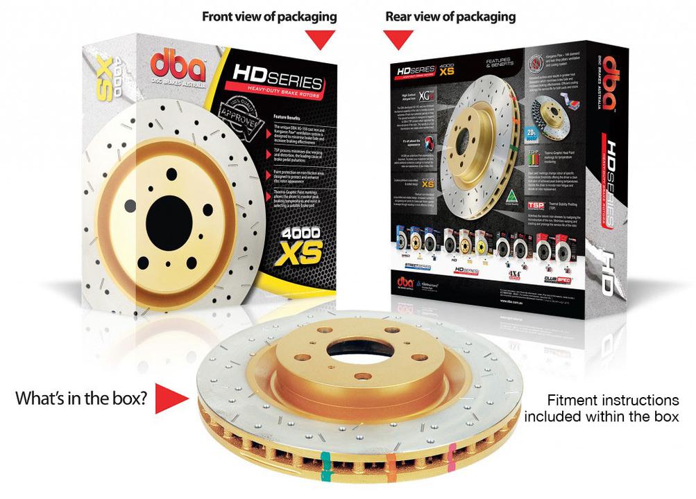 DBA HD 4000 Drilled Slotted Brake Rotor Single 324mm Front DBA4928XS