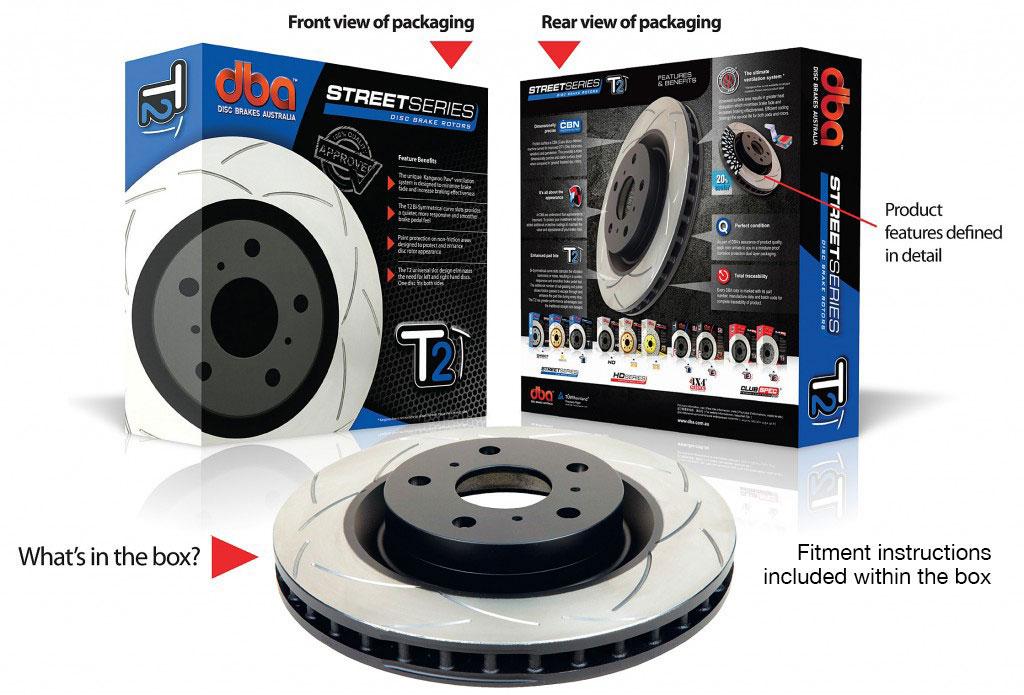 DBA T2 Slotted Brake Rotor Single 258mm Rear DBA902S