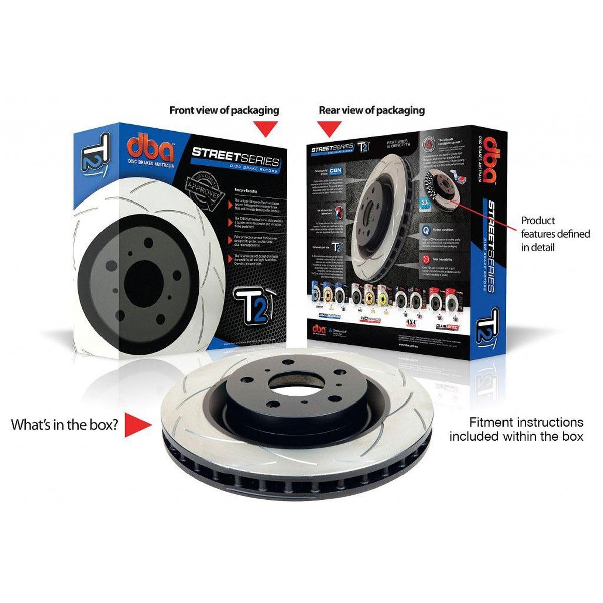 DBA T2 Slotted Brake Rotor 286mm Rear LH DBA2021SL