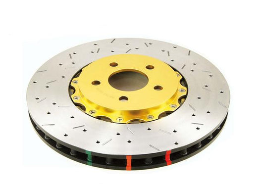 DBA T3 5000 Drilled Slotted 2Pc Brake Rotor Single Front DBA5069BLUXS