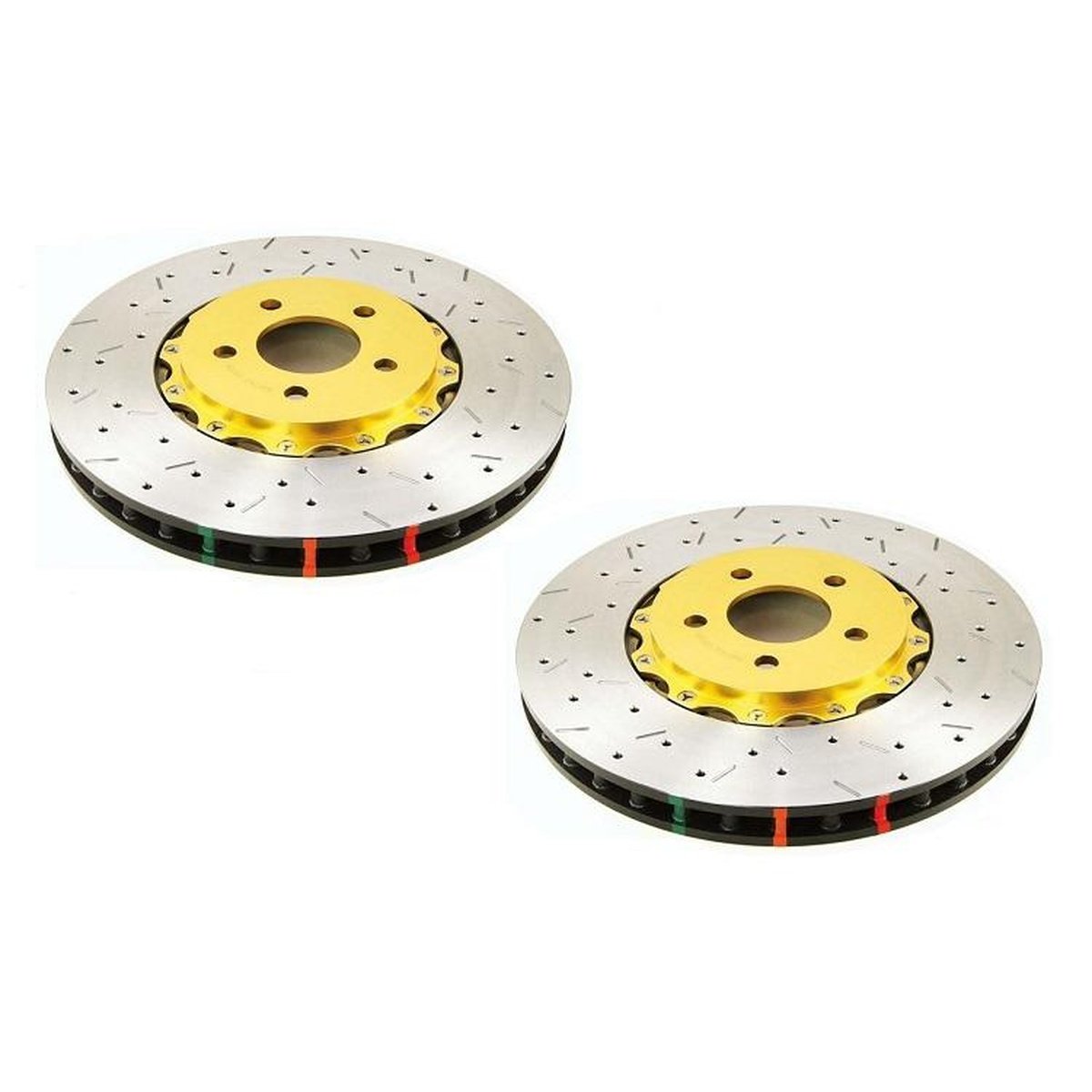 DBA HD 5000 Drilled Slotted 2Pc Brake Rotor Pair 316mm Front DBA52650BLKXS-10