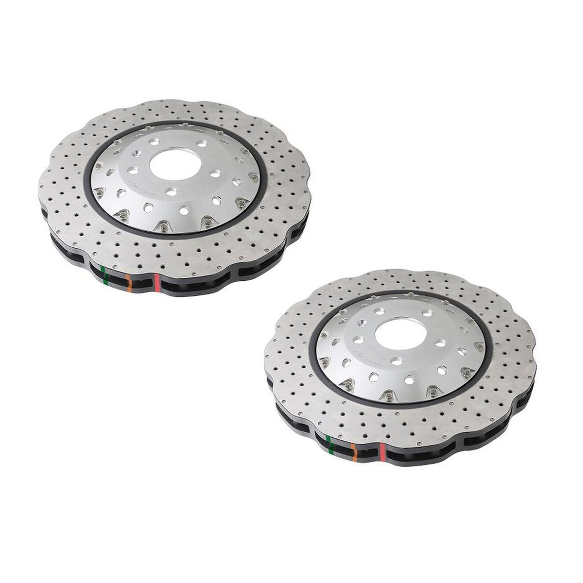 DBA XD 5000 Drilled Dimpled 2Pc Wave Brake Rotor Pair 330mm Rear DBA52841WSLVXD
