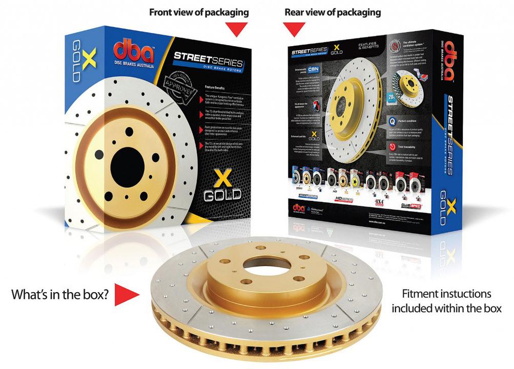 DBA X-Gold Brake Rotor Single 350mm Front DBA2635X