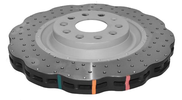 DBA XD 4000 Drilled Dimpled Wave Brake Rotor Pair 340mm Front DBA42830WXD