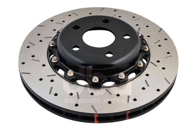 DBA HD 5000 Drilled Slotted 2Pc Brake Rotor Pair 295mm Front DBA5000BLKXS