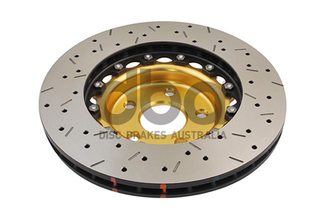 DBA HD 5000 Drilled Slotted 2Pc Brake Rotor Single 295mm Front DBA5000GLDXS