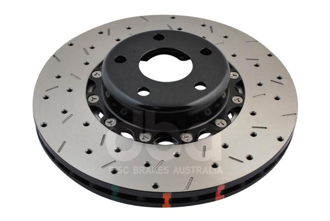 DBA HD 5000 Drilled Slotted 2Pc Brake Rotor Pair 295mm Front DBA5010BLKXS