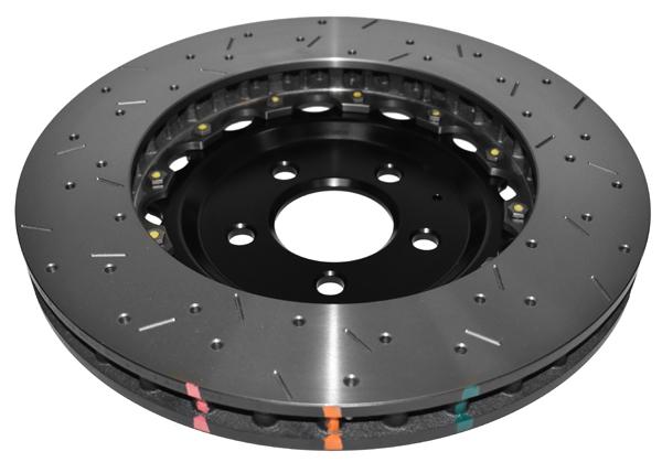 DBA HD 5000 Drilled Slotted 2Pc Brake Rotor Pair 355mm Front DBA52102BLKXS