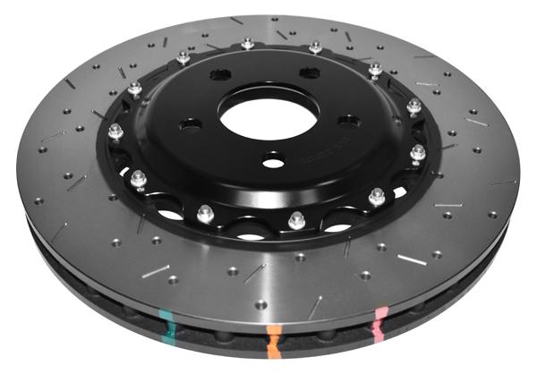 DBA HD 5000 Drilled Slotted 2Pc Brake Rotor Pair 355mm Front DBA52102BLKXS