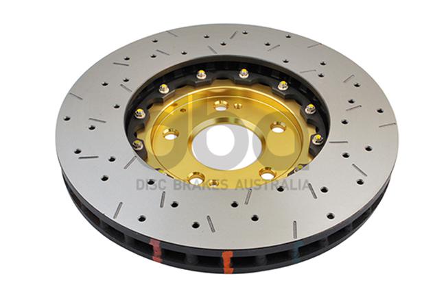 DBA HD 5000 Drilled Slotted 2Pc Brake Rotor Pair 320mm Front DBA52218GLDXS