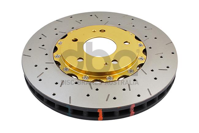 DBA HD 5000 Drilled Slotted 2Pc Brake Rotor Pair 320mm Front DBA52218GLDXS
